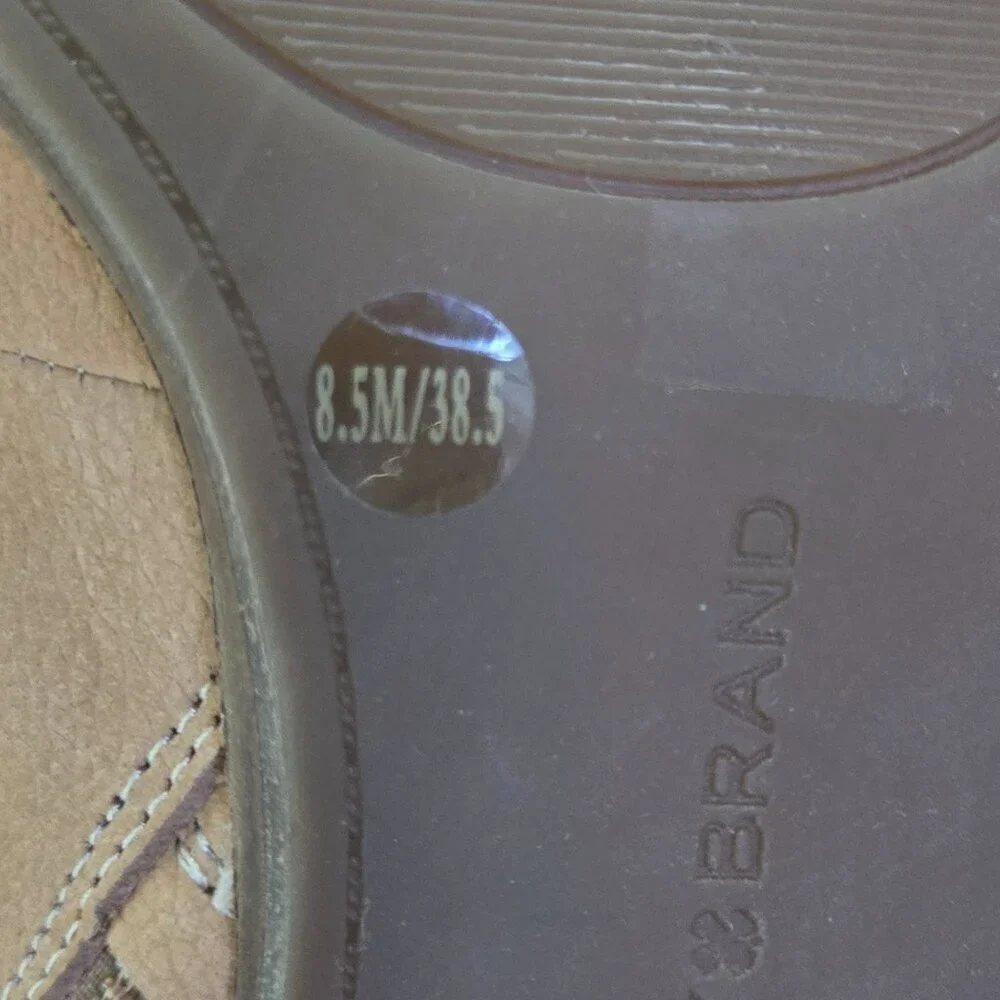 Lucky Brand Kasima Camel Suede Peep Toe Side Cute Out Booties Size 8.5M